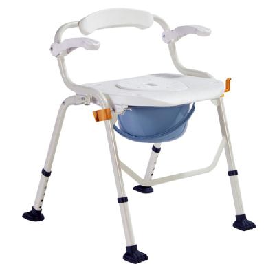 China Steel 3 in 1 Durable Folding Adjustable Elderly Disabled Steel Nursing Chair for Toilet Shower Commode Chair for sale