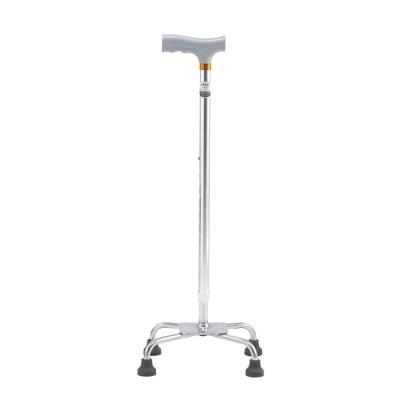 China AIDS Aluminum Walking Hospital 4 Feet Aluminum Alloy Old Man Titanium Tetrapod Disabled Elder Walking Stick Cane For Blind Price for sale