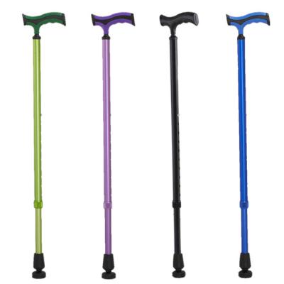 China Adult Walker For Disabled Disabled Elderly Lightweight Aluminum Adjustable Folding Cane Stick Aluminum Walking Stick for sale