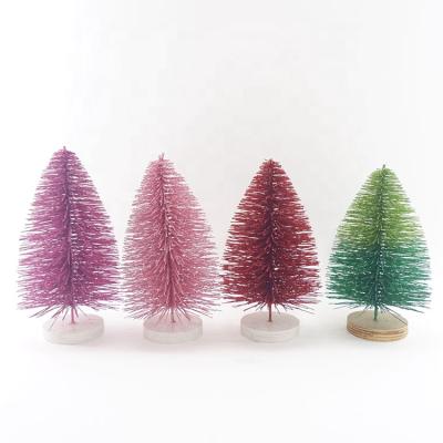 China Environmental Friendly Green Indoor Plastic Sisal Christmas Tree For Craft for sale