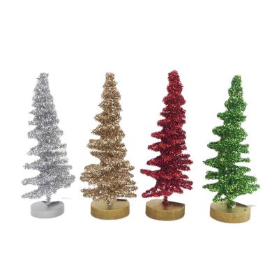 China Small Pine Needle Tree Plastic Artificial Decorative Christmas Tree Indoors for sale