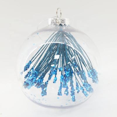 China High Quality Plastic Christmas Balls Transparent Hanging Ball for sale