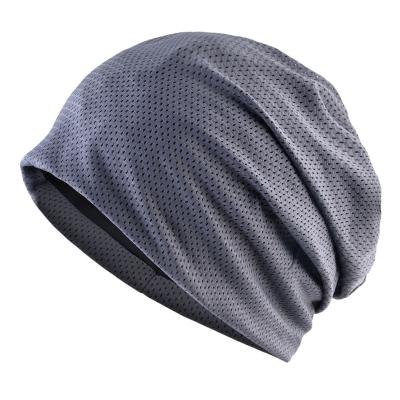 China JOINT Male Slim Breathable Breathable Top Hat Headband Mesh Sleep Cap Mesh Summer Bald Hat for sale