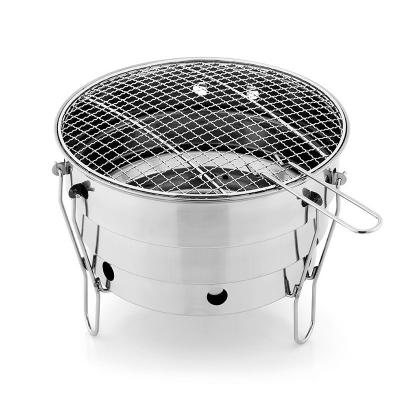 China Easily Gathered Around Large Stainless Steel BBQ Grill Portable Folding Outdoor BBQ Grill Camping BBQ Grill for sale