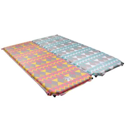 China 2022 New Retro Tent Outdoor Tribal Inflatable Automatic Inflatable Pad Portable Camping Style Travel Sleeping Moisture Proof Mat for sale