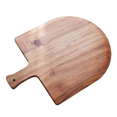 China Creative Wooden Pizza Shovel Board Solid Wood Pizza Steak Board Can Be Made 12 Inch 15 Inch Wooden Bread Board for sale