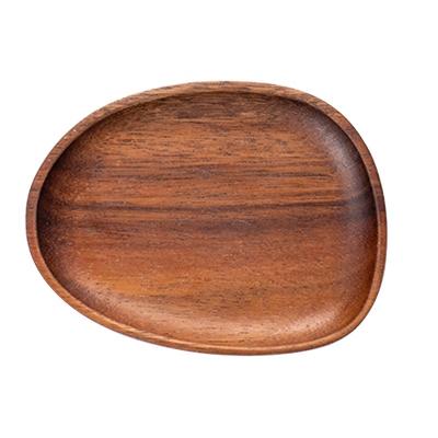 China Acacia Dish Wooden Plate Steak Dinner Tray Solid Wood Wooden Cake Bread Dish for sale