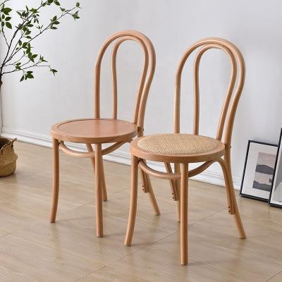 China (Other) Factory Price Adjustable Wholesale Style Goods Classic Bentwood Chairs Stackable Rattan Seat Dining Chair for sale