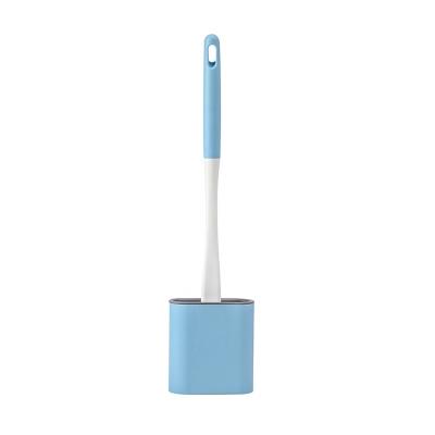 China 100% Eco-Friendly Bendable Silicone Toilet Head Cleaning Brushes With Stand for sale