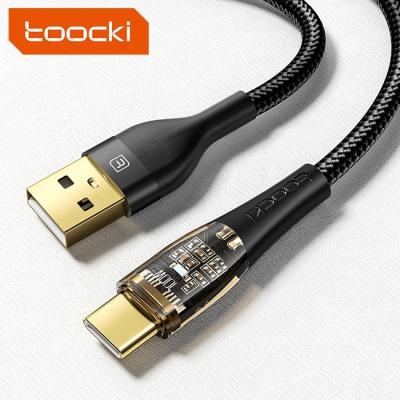 China Fast Charging Braided Type USB C Cable 6a 66w Data Player MP3/MP4 Toocki USB Cable for sale