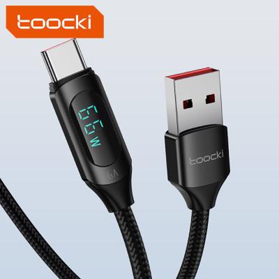 China 66W Fast Charging Hot Selling Braided Cables USB C Digital Display Data Cable High Speed ​​Tinner Copper Wire Braided Cables for sale