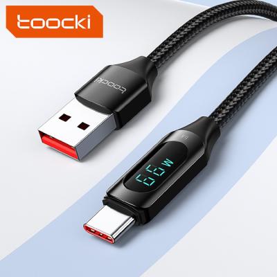 China 66W Fast Charging Fast Charging Cable 2023 New Design Good Price Fast Fast Charging Nylon Braided Digital C Encrypted Micro Usb Cable for sale