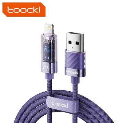 China New Arrival 1M 2M Transparent 2.4A Digital MP3/MP4 Player Lightning Led Charger Braided Mirco Usb Cable Cables for sale