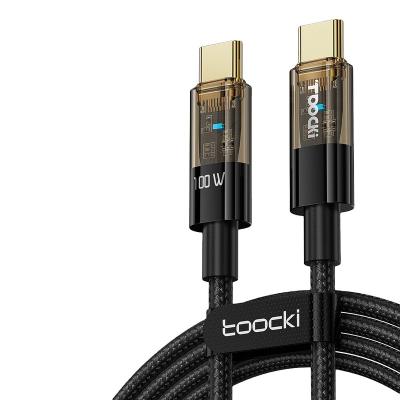 China Toocki 100W Type C 5A Fast Charging Data USB Cable 100W High Speed ​​Type-C Cable Fast Charging for sale