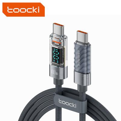 China 100W high speed toocki 2023 new design fast charging type C type C to type C charging data cable for sale