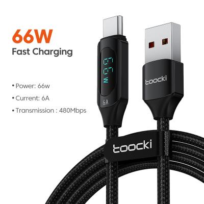 China Toocki 6A Data Sync Fast Charging Cable 66W Fast Charging Type C To Usb C Data Fast Charging USB Cable for sale