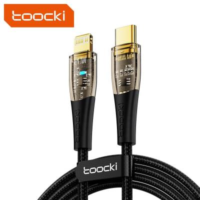 China 20W High Speed ​​Cable Toocki Design Fast Charging 3a Transparent Charging Cable For iPhone 20w Charger With Cable Type C for sale