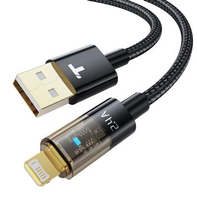 China Toocki 2.4A C Cable High Speed ​​Transparent High Speed ​​Charging Fast Charging Data Cable Black for sale