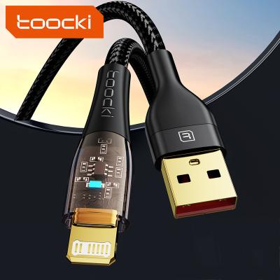 China Toocki Fast Charging High Speed ​​Cable Fast Charging Palladium 12W Black Orange Transparent Type C to Lightning Fast Charging USB-c Mobile Data Cable for sale