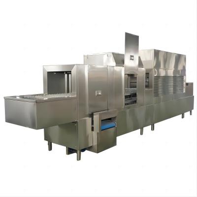 China OEM industrial de alta temperatura del transportador de la lavadora del plato de la cantina en venta