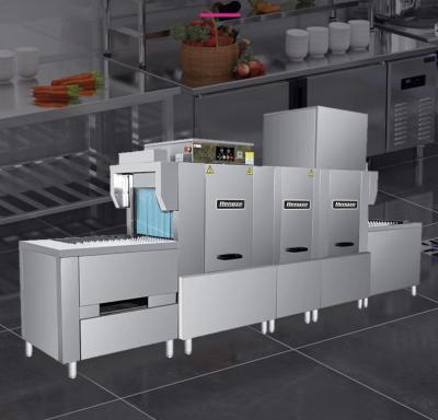 중국 High Capacity Semi Integrated Conveyor Commercial Dishwasher For Restaurant Countertop Glass And Dish Washing 판매용