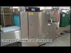 Rack Conveyor Commercial Dishwasher Heating Smart For Restaurants