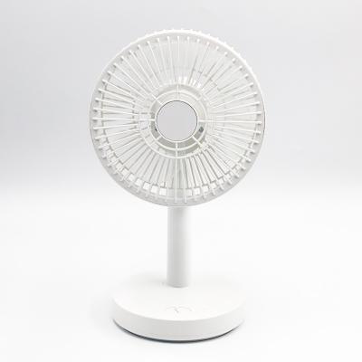 China Adjustable Head GOLDMORE8 USB Rechargeable Desktop Fan 18650 Lithium Battery Powered White Body With Adjustable Head for sale