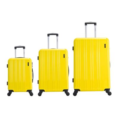 China Wholesale Fashionable ABS 360 Degree Carry On Trolley Travel ABS PC Suitcase Sets Hard Shell Luggage Travel Trolley Bag Sets Trolley for sale