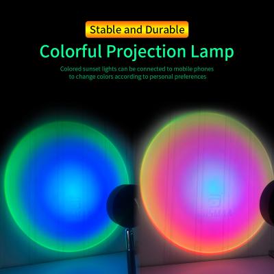 China Floor Standing Lamp Shade With WiFi Music Control Pattern Lamp Sunset Projection LED Light Photo Net Red Lighting Material Led Studio Accessories Lamp for sale