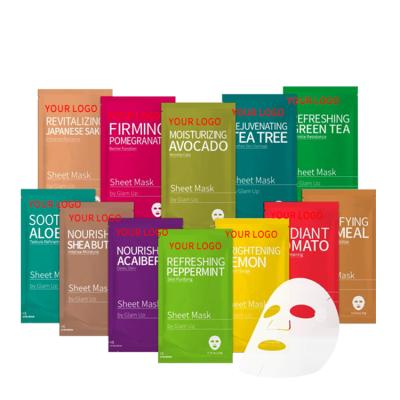 China Korean Moisturizer Facial Mask Private Label Face Sheet Masks Skin Care Beauty Hydrating Illuminating Soothing Masks For All Skin Types for sale