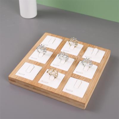 China Exquisite Wooden Stand Ring Display Trays Jewelry from Ring Tray Factory Direct Fashion Figure 9 Ring Display for sale