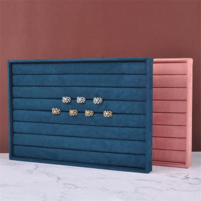 China Fashion Elegance Luxury Simplicity 7 Tier Jewelry Storage Box Ring Storage Display Boxes Suede Ring Jewelry Display Stand Exquisite for sale