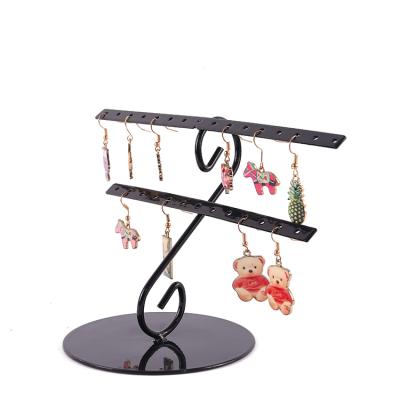 China Jewelry Display Stands Manufacturer Customized Wholesale Metal Two Floors Earring Piercing Display Stands for sale