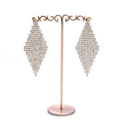 China Metal Jewelry Display Stands For Small Model 8 Jewelry Earring Piercing Jewelry Holder Hollow T Hooks Holder for sale