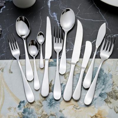 China Sustainable stainless steel cutlery set dinner knife+dinner fork+dinner spoon+teaspoon for sale