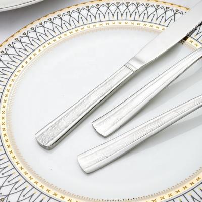 China Sustainable stainless steel cutlery set dinner knife+dinner fork+dinner spoon+teaspoon for sale