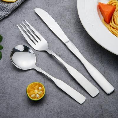 China Sustainable stainless steel cutlery set dinner knife+dinner fork+dinner spoon+teaspoon for sale