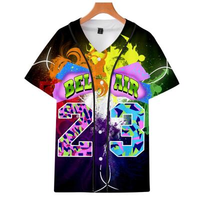 China Plus Size 100% Polyester Sublimated Button Up Wear Softball Shirts Custom Baseball Tank Top for sale