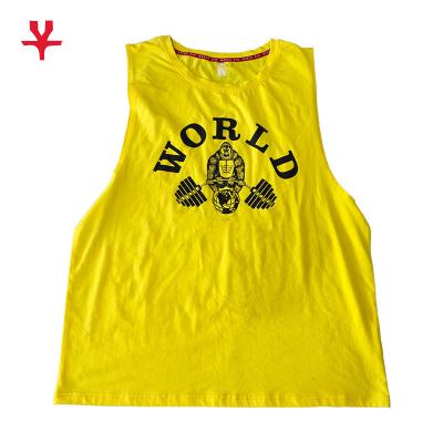 China Custom Mens Fitness Clothing Gym 100% Polyester QUICK DRY Print Stringer Singlet Sleeveless Tank Top for sale