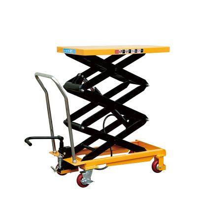 China Hotels 1500Kg 1700mm Double Foot Pedal Lift Table Hydraulic Heavy Duty Scissor Table Lift Trolley for sale