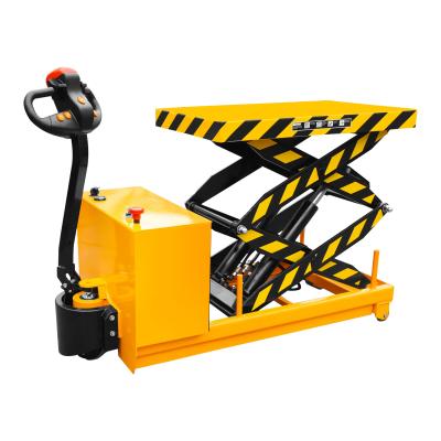 China Lifting Platform Hotels 1000kg 1.5M Height Self Propelled Electric Battery Operated Scissor Lift Table for sale