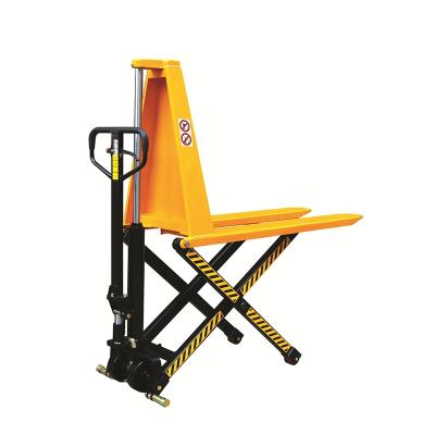 China Hotels 1500kg Pallet Jack Scissor Hand Pallet Truck Hydraulic High Lift Scissor Stacker Forklift For Warehouse for sale