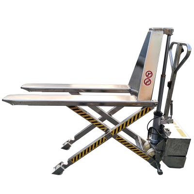 China Hotels China Manufacturer 304 Stainless Steel 316 Electric Stack Power Scissor High Lift Pallet Truck For Food Company Seafood Shops for sale