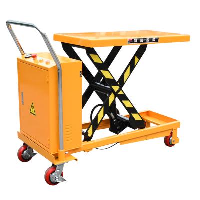 China Hotels Capacity 1Ton 1M 1000mm Height Lift Table Battery Power Scissor Platform Electric Portable Automatic Lifter for sale