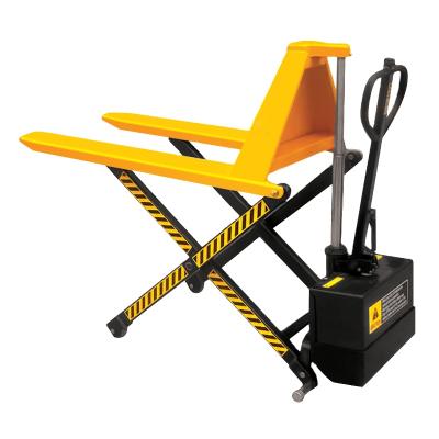 China High Quality Hotels Hand Scissors 1000kg Battery Power Hydraulic Semi-electric Electric High Lift Pallet Truck for sale