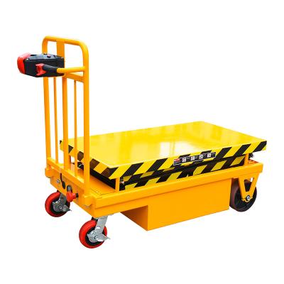 China Hotels Lift Height 400kg 950mm Self Propelled Hydraulic Portable Scissor Lift Table Battery Powered Lifting Platform for sale