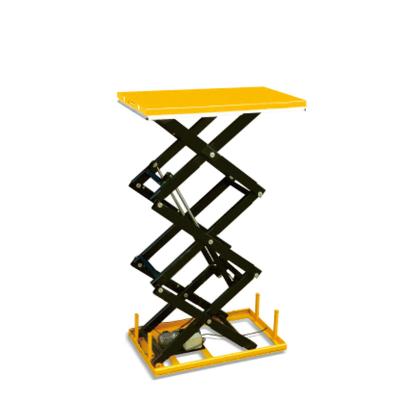 China Hotels 2Ton 3000mm Height Triple Scissor Lift Table Electric Stationary Lift AC Ground Mounted Platform Lifter OEM Available for sale