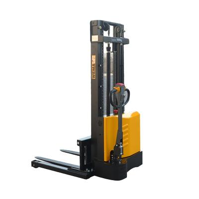 China Durable Hotels Using Low Price Material Handling Stacker Full Electric Forklift Pallet Truck for sale