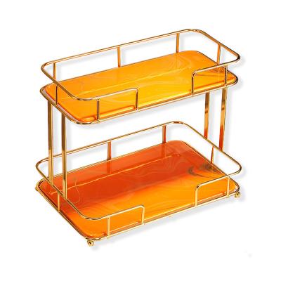 China Nordic Lightweight Luxury Multi-Layer Sustainable Storage Rack Cosmetic Bathroom Rack Wash Sundries Storage Container for sale