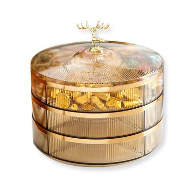 China 2022 new plastic acrylic storage box fruit dish decoration viable dry dishes and dishes with lid for sale